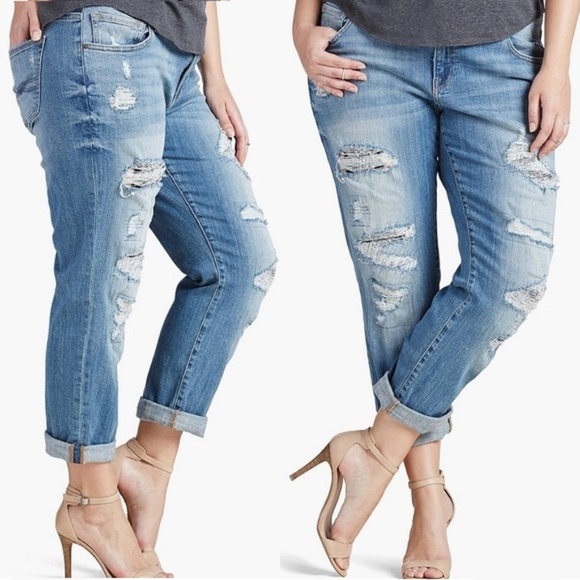 Lucky Brand Denim - Lucky Brand Distressed Reese Boyfriend Jeans 16W